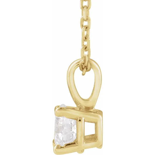 14K Yellow Gold 1 CT Lab-Grown Diamond Necklace
