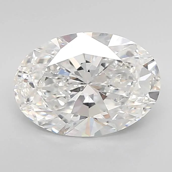 3.10ct Oval Lab Grown Diamond (Colour E, Clarity VVS2, IGI Certified)