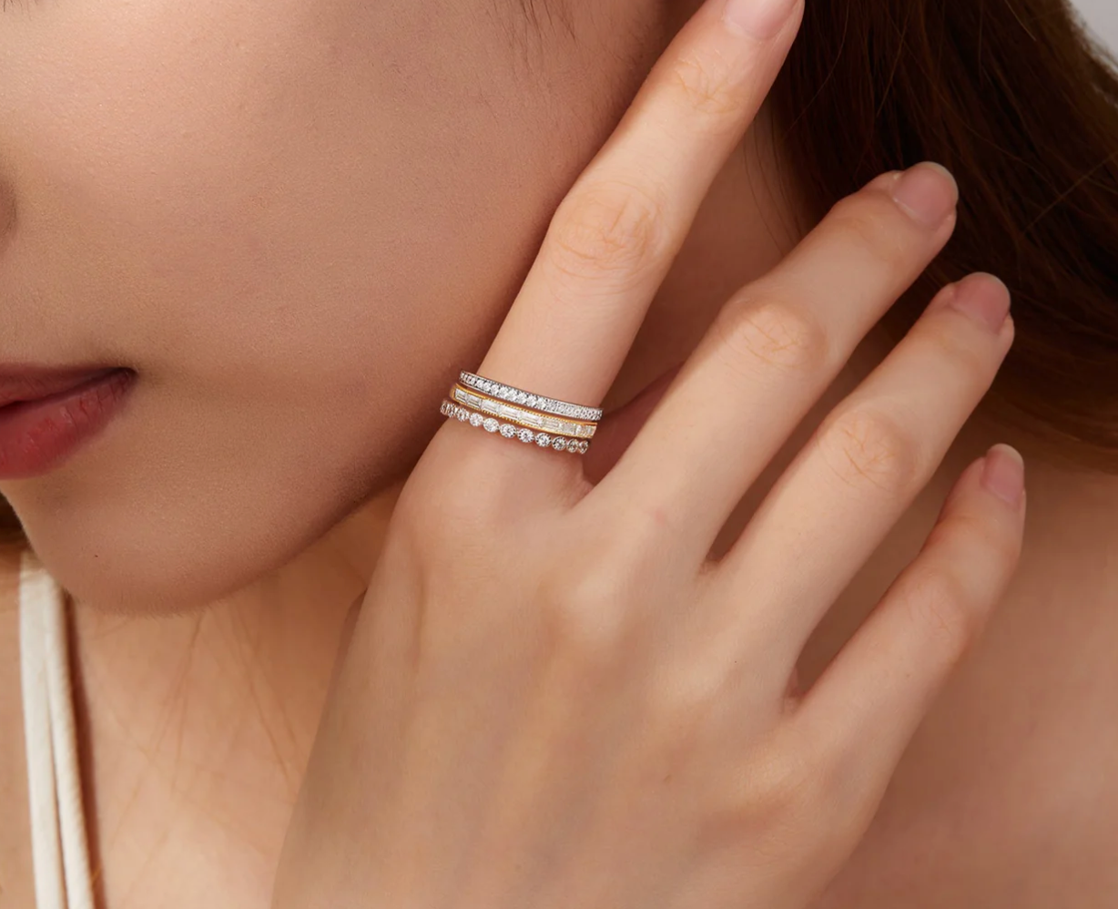 Travel 3-Piece Eternity Ring Set