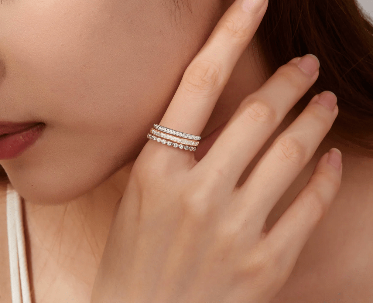 Travel 3-Piece Eternity Ring Set