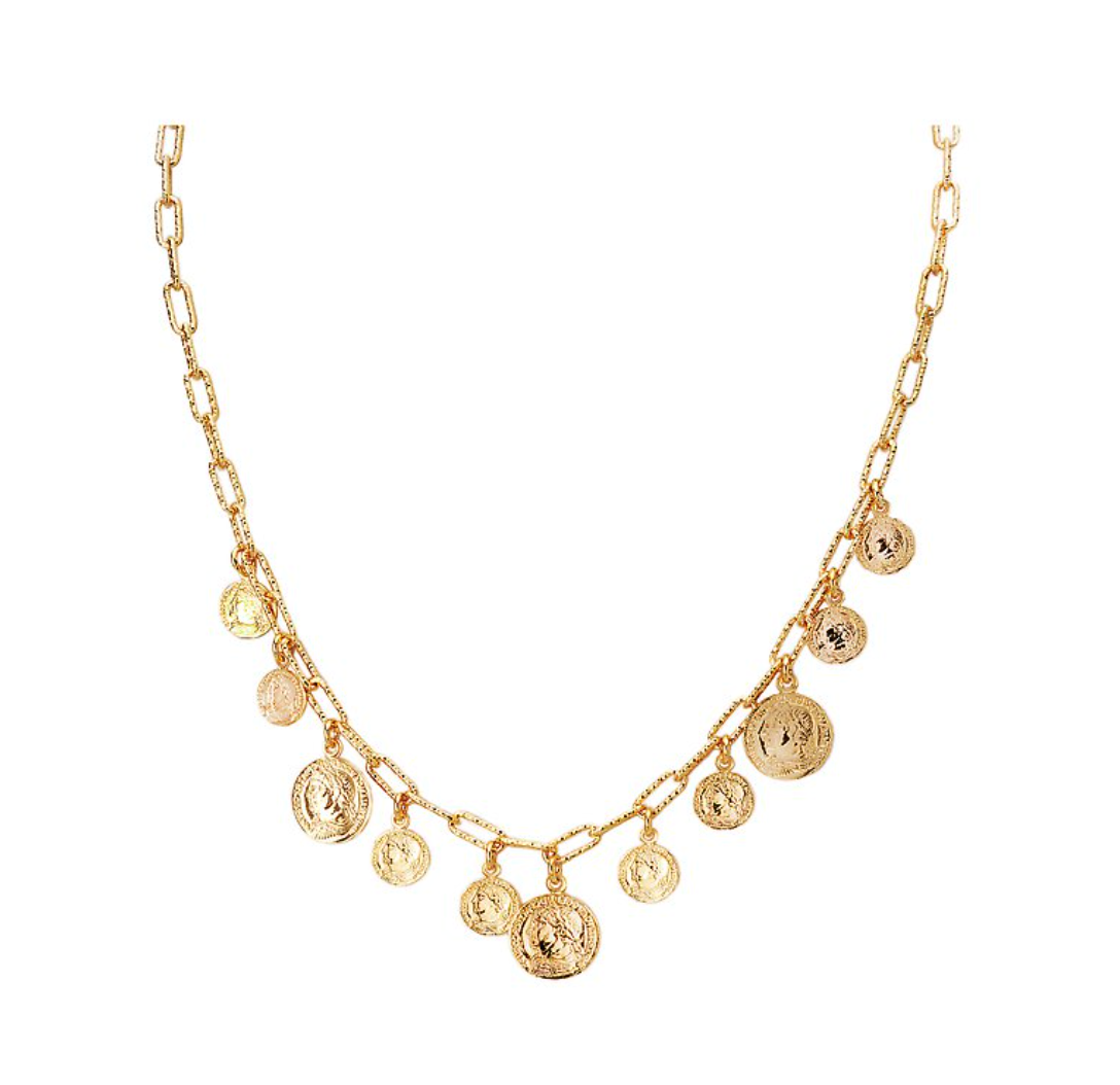 Italian Gold Plated Charm Necklace