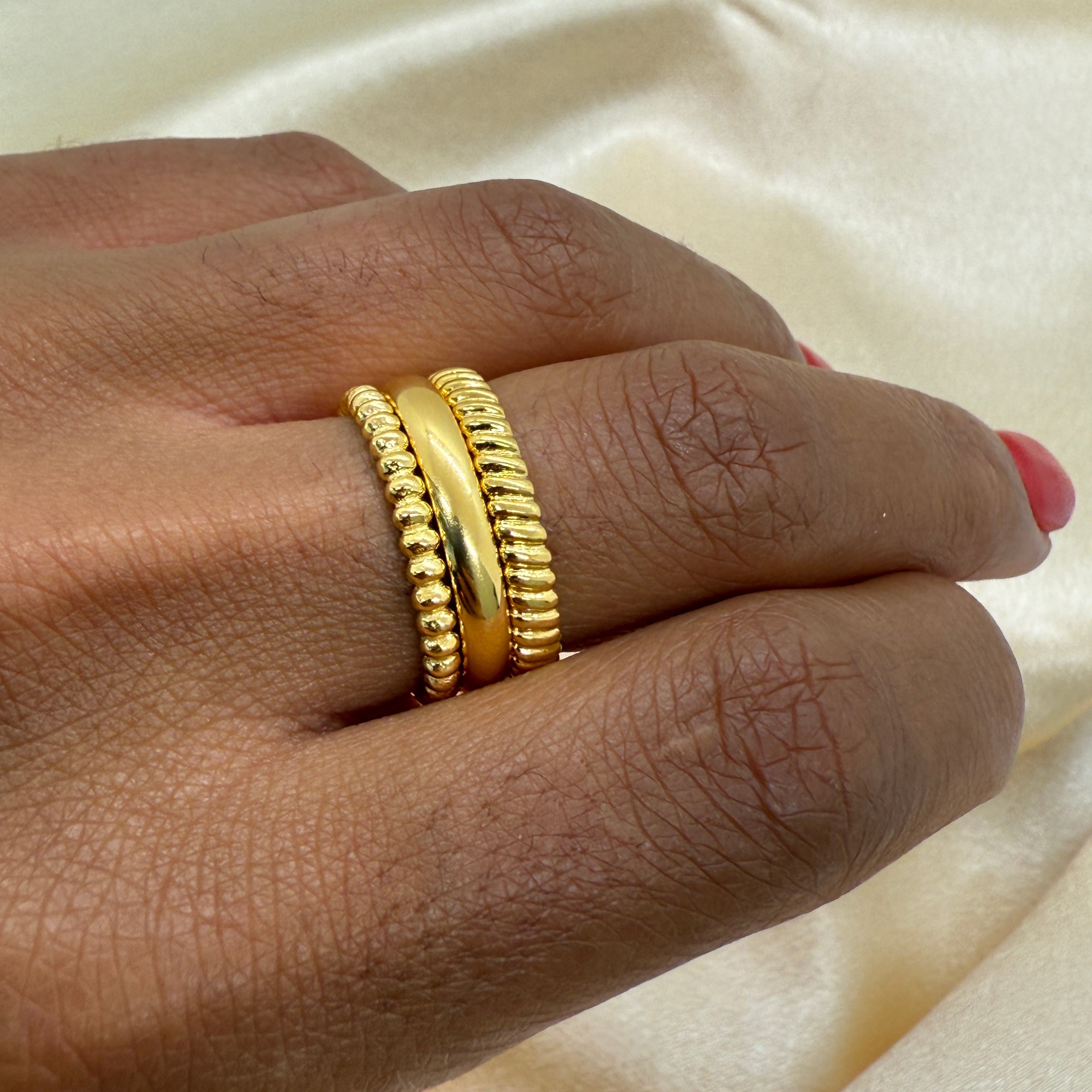 Marlow Stackable Gold Plated Rings