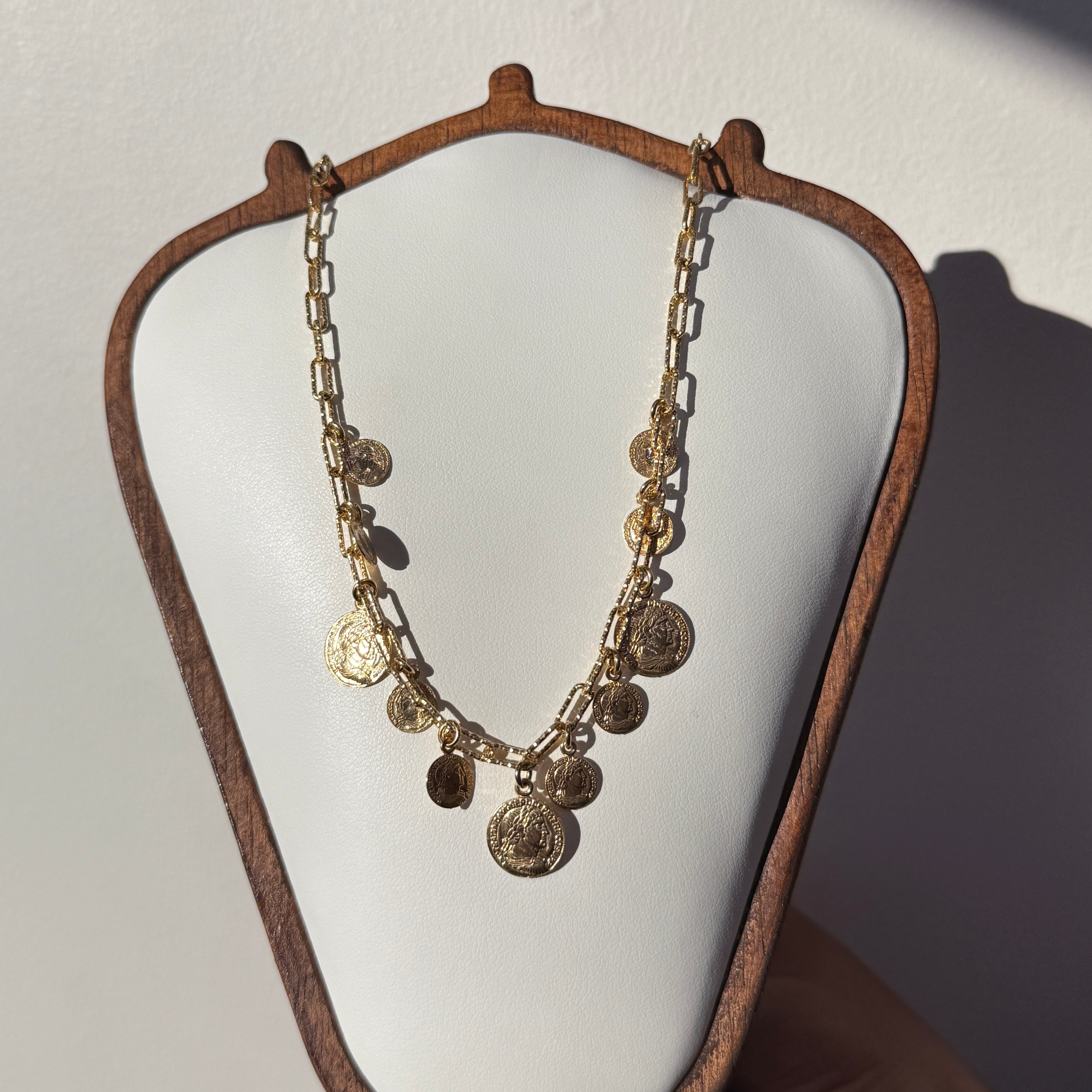 Italian Gold Plated Charm Necklace