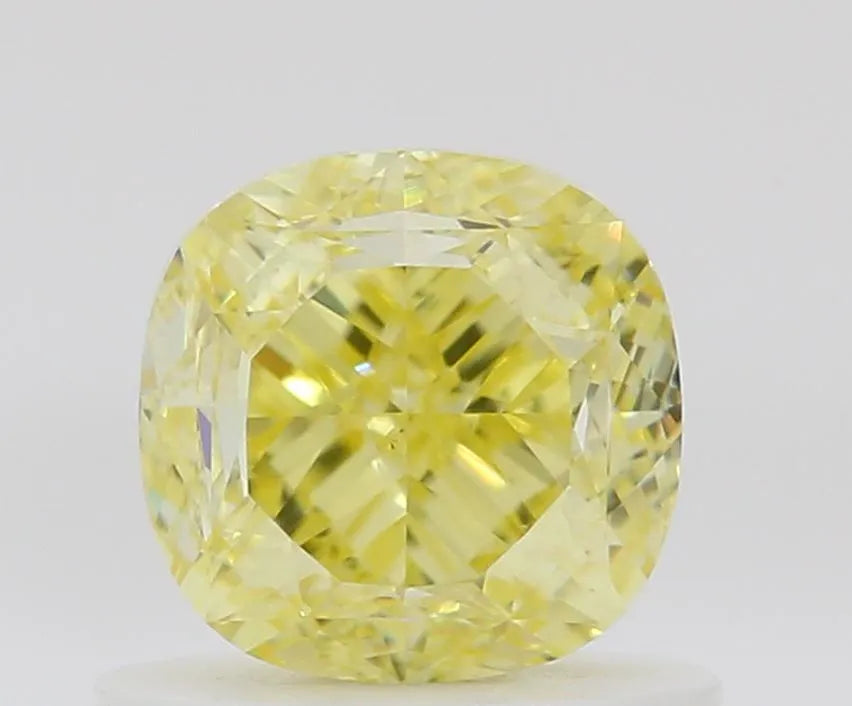 1.01ct Cushion brilliant Natural Diamond (Fancy Intense Yellow, Clarity VS2, GIA)