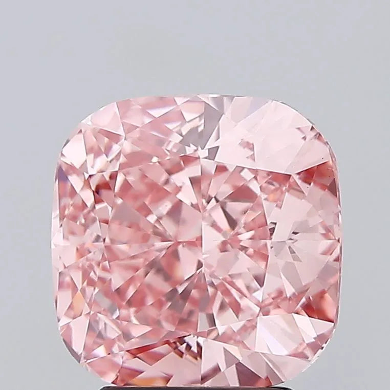 4.06ct Cushion modified Lab Grown Diamond (Fancy Vivid Pink, Clarity VS1, IGI)