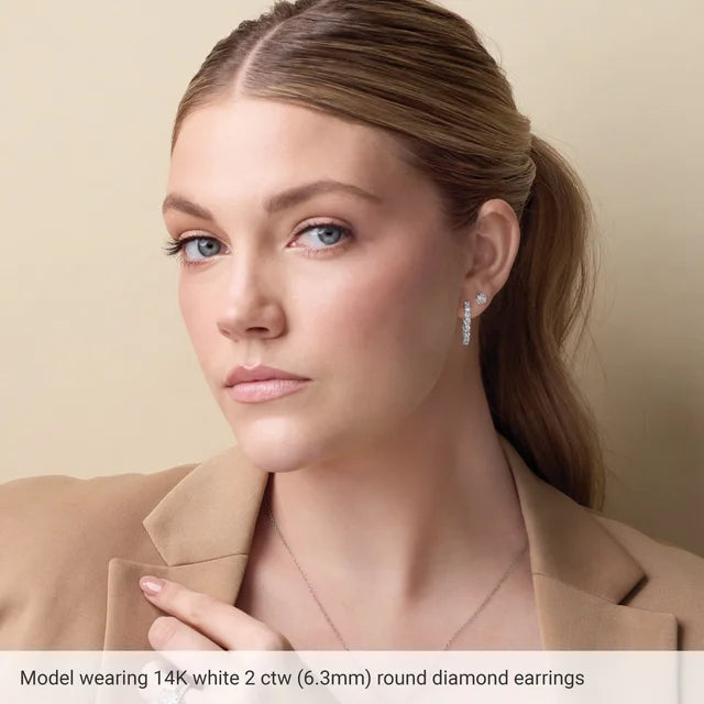 14K Yellow Gold 1.5 CTW Lab-Grown Diamond Earrings