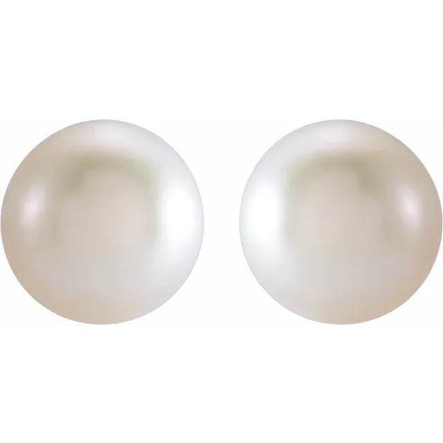 14K Yellow Gold 3 mm Freshwater Pearl Stud Earrings