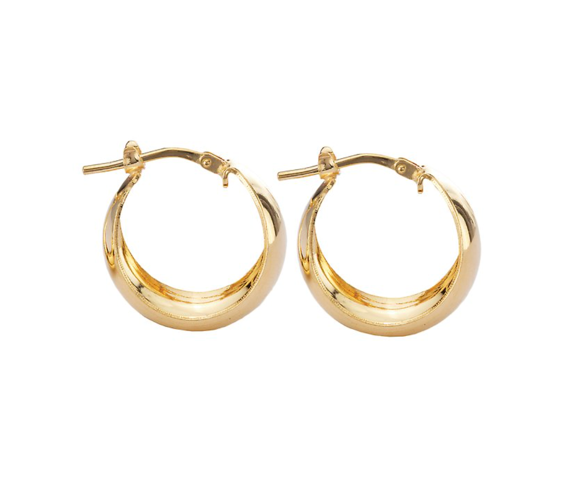 Dora Gold Plated Round Hoops
