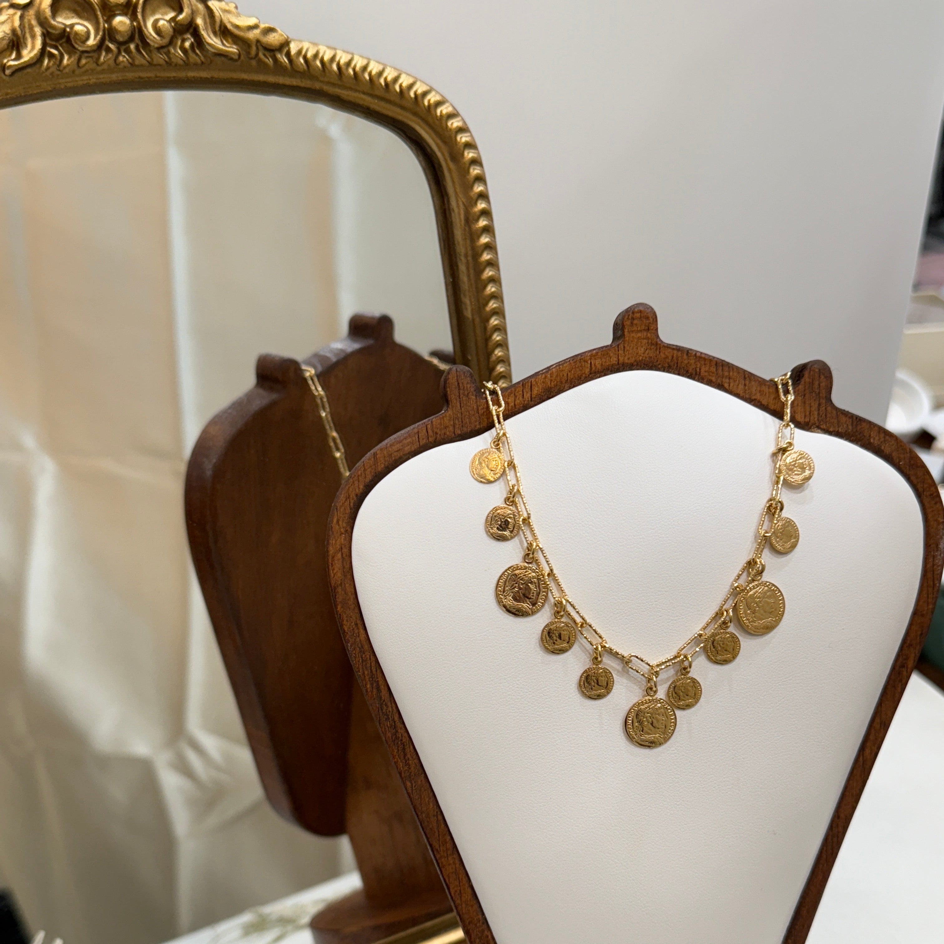 Italian Gold Plated Charm Necklace